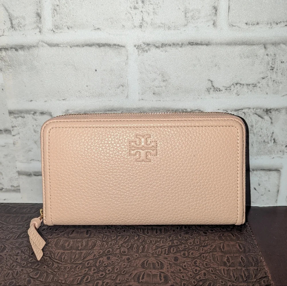 Tory Burch Thea Pebbled Leather Slouchy Hobo Bag & Matching Zip Wallet Set
